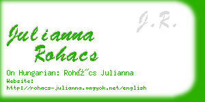 julianna rohacs business card